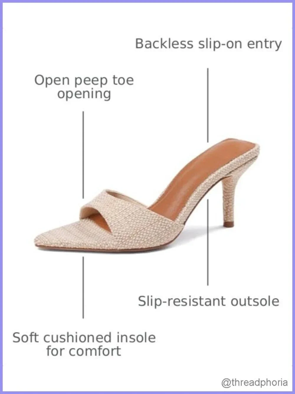 Celbreez Womens Kitten Heels Mules Slip On Peep Toe Backless Sandals Dress